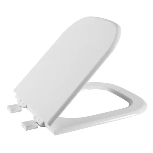 Assento Sanitário Quadra Em Madeira Gelo TQD/MAPGE-17