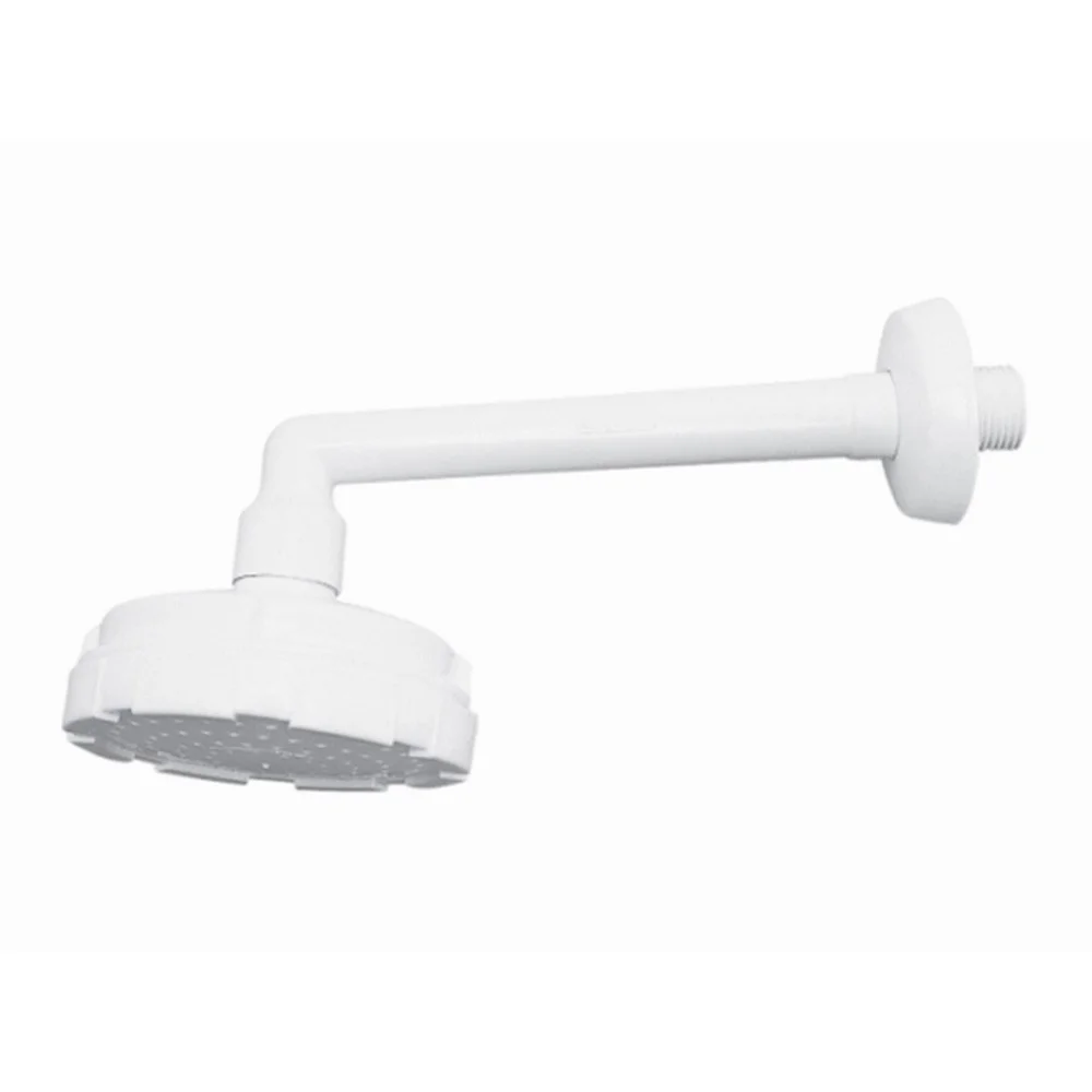 Chuveiro Frio 4’’ com Braço de 190mm, Entrada 1/2’’ Branco
