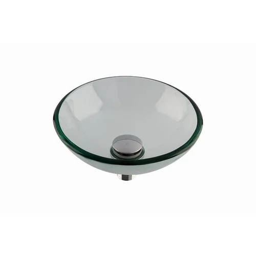Cuba De Apoio Redonda CP/QM Morion 30X10Cm Vidro Transparente