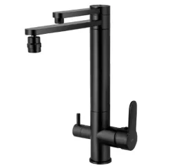 Torneira Monocomando Giratória de Filtro (Ibiza Preta Fosca)