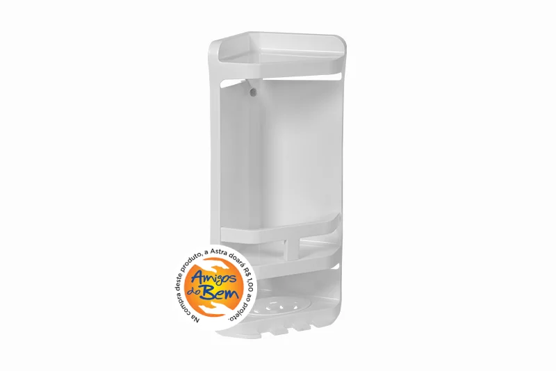 Cantoneira Plástica Dupla com Saboneteira 