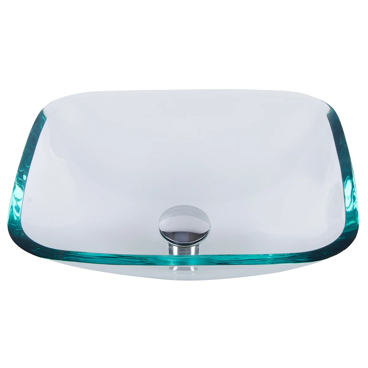 Cuba Apoio Retangular CP/QT48 Topázio 48X37Cm Vidro Transparente Astra