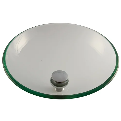 Cuba De Apoio Redonda Opala 42x14cm Vidro Astra