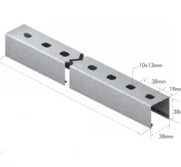 Perfilado Perfurado 38 mm x 38 mm