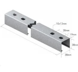 Perfilado Liso 38 mm x 38 mm