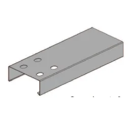 Perfilado Duplo com 4 Furos 38x76 – Rv109