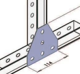 Junção Plana "T" com 5 Furos