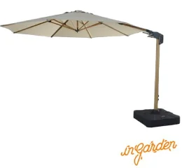 Ombrelone Lateral Aluminum Wood