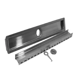 Ralo Linear Oculto 1 m X 6 cm Saída Central INOX 304