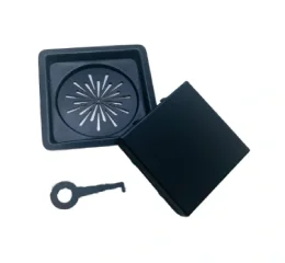 Ralo Preto 15 X 15 CM - Inox Aparente Preto