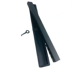 Ralo Inox Aparente 50 cm X 10 cm Saída Central Inox 304 - PRETO