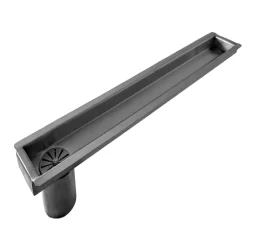 Ralo Linear Oculto Sifonado 1 m x 6 cm Saída Lateral M1nox