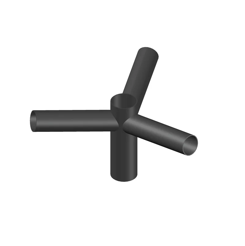 Suporte de Aço para Fixação de 3 Luminárias Públicas de LED Ângulo 90°