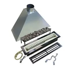 Lareira Linear a Gás Modelo Labaredas - Controle Remoto