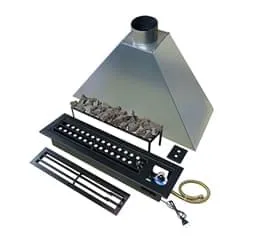 Lareira Linear a Gás Modelo Chamas - Controle Manual