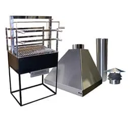 Kit Churrasqueira e Coifa Completo