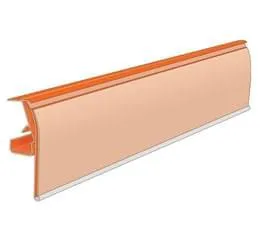 Porta-etiquetas Basculantes com Ajuste para Anteparos e Visor Cristal Basculante em PVC - TEC 247