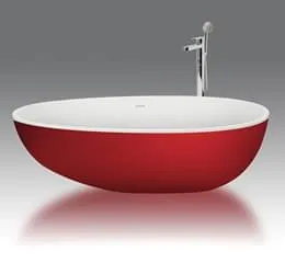 Banheira Oval 6553 - Color Coating Vermelho