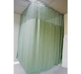 Cortina hospitalar em tecido com tela integrada 