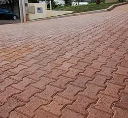 Piso de Concreto Intertravado Linha Duplo T