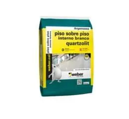 argamassa porcelanato e piso sobre piso interno branco quartzolit