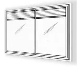 Janela de Alumínio Veneziana Móvel