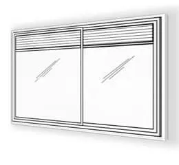 Janela de Alumínio Veneziana Fixa