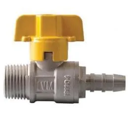 Válvula Esfera Reta Macho x Espigão – Gás