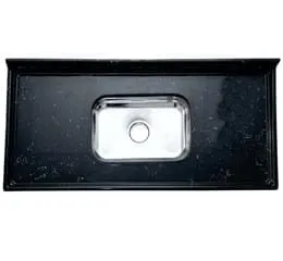 Pia de Mármore Sintético com Cuba de Aço Inox