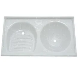 Tanque Duplo de Mármore Sintético com Fibra de Vidro