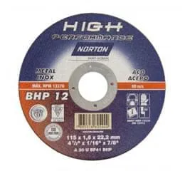 Disco Corte 115x1,6x22,22 BHP12 Alta Performance – Norton
