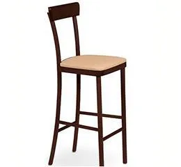 Banco Alto Viena Tabaco com Estofado 