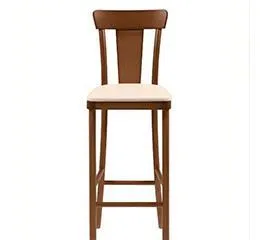 Banco Alto Viena Adele Amêndoa com Estofado