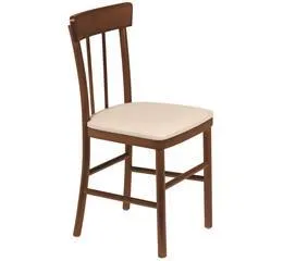 Cadeira Estofada sem Braço Viena Danúbio Amêndoa