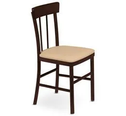 Cadeira Estofada sem Braço Viena Danúbio Tabaco