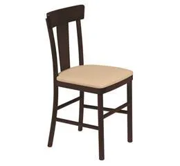 Cadeira Estofada sem Braço Viena Adele Tabaco