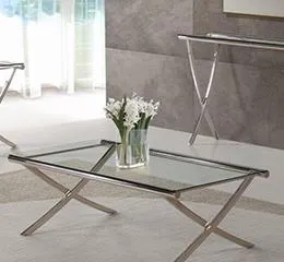 Mesa de Centro/ Aparadores – Aço Inox