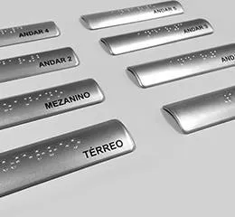 Placa Braille para Corrimão