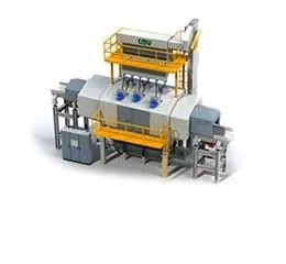 Jateamento com Esteira Tamboreadora Contínua