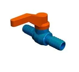 Registro de Esfera com União Dentada com Alavanca