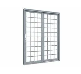 Porta de Correr de Aço com Duas Folhas Quadrada Lucasa