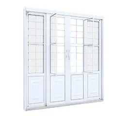 Porta de Correr Central de Aço Lucasa