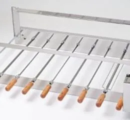 Churrasqueira Rotativa Inox Simples 8 espetos CRIS