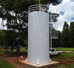 Reservatório Fundo Reto Apoiado