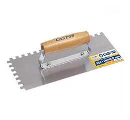 Desempenadeira Dentada Cabo Madeira 12 cm x 27 cm ou 12 cm x 40 cm - Dente 8 mm