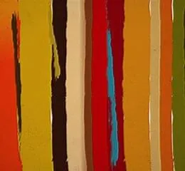 Tela Colorida com Faixas de Arte Moderna