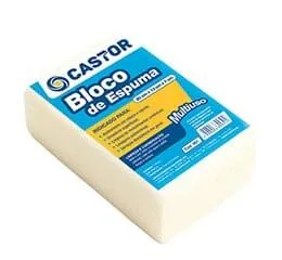 Bloco de Espuma Multiuso Branca 20 cm x 13 cm x 7 cm