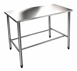 Mesa de Aço Inoxidável com Contraventamento