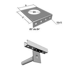 Saída Vertical para Eletroduto 