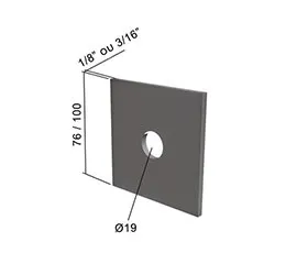 Arruela Quadrada de Ancoragem